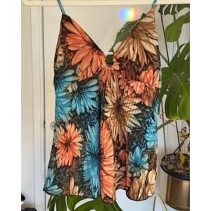 y2k boho vanity floral tank | sz small